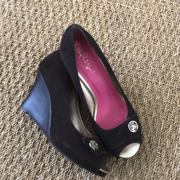 Lilly Pulitzer Shoes - Lilly Pulitzer brown suede wedges